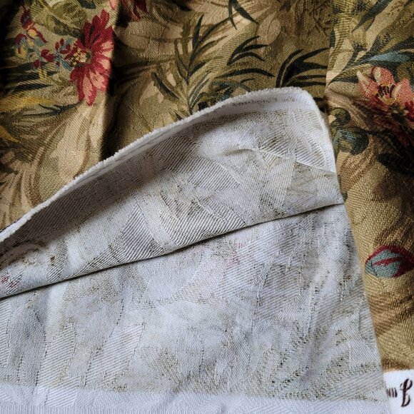 "Vintage Jungle" Leopards & Floral Design Upholstery Fabric 7 Yards - Picture 5 of 6